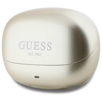 Guess Bluetooth austiņas GUTWST88MCTGD TWS + dokstacija zeltainas/zeltainas kapsula drukāts logotips