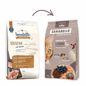 Bosch Sanabelle Sensitive Lamb – sausā barība jutīgiem kaķiem ar jēra gaļu, 2 kg
