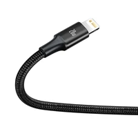 Baseus kabelis 3in1 Rapid PD USB-C - micro USB + Lightning + USB-C 1,5m melns 20W