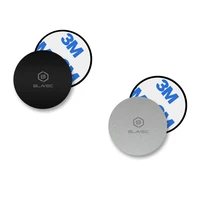 Blavec metāla plāksnīte magnētiskajam turētājam BM-03, komplekts no 2 gabaliem, apaļa (40mm), melna un sudraba