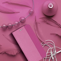 SENSITIVE grāmatas tipa viedtālruņa apvalks XIAOMI Redmi 15C (173,16 x 81,07 x 8,2) gaiši rozā