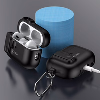 Tech-Protect Slim Hook apvalks ar karabīni Apple AirPods Pro 1 / 2 – melns