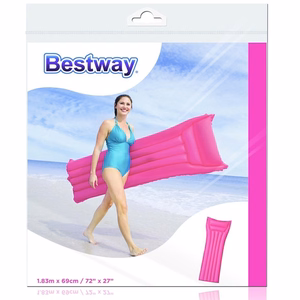 Bestway piepūšamais pludmales matracis, 183 × 69 cm, rozā
