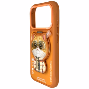 Чехол Nimmy Cool&Cute 2.0 Cat для iPhone 17 Pro с магнитным держателем - оранжевый
