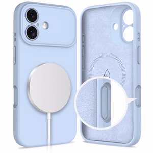 Tech-Protect silikona magnētiskais apvalks MagSafe iPhone 17 viedtālrunim - zils