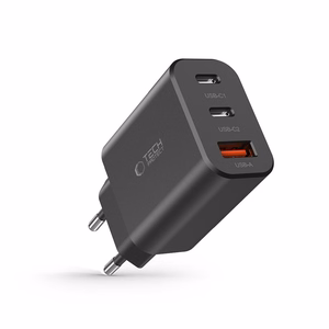 Tech-Protect NC30W lādētājs 2x USB-C PD 30W / USB-A QC 3.0 - melns