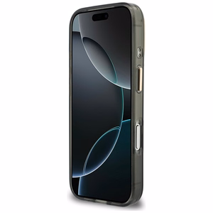 Guess IML 4G Script Metal maciņš modelim iPhone 17 Pro Max / 18 Pro Max – krāsa: melna