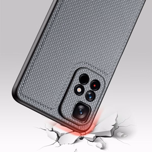 Dux Ducis Fino viedtālruņa apvalks pārklāts ar neilona materiālu Poco M4 Pro 5G zila