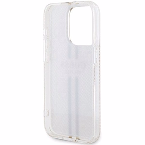 Guess IML 4G Gold Stripe viedtālruņa apvalks iPhone 15 Pro - rozā