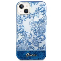 Guess GUHCP14MHGPLHB iPhone 14 Plus 6.7 "zils/zils cietais apvalks Porcelain Collection