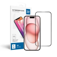 Aizsargstikls Blue Star - APP IPHONE 15/16 5D pilns pārklājums - melns