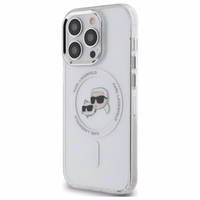 IML Metal Karl & Choupette Head MagSafe viedtālruņa apvalks iPhone 14 Pro Max - balts