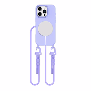 Tech-Protect MagNecklace MagSafe viedtālruņa apvalks ar kaklajuostu iPhone 16 Pro - violets (m)