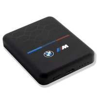 BMW M Collection MagSafe 5W 3000mAh indukcijas portativais ladetajs - Melns