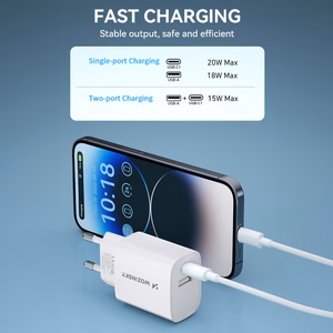Wozinsky WGWCW USB-A USB-C 20W sienas lādētājs - balts