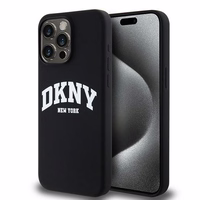 DKNY Liquid Silicone White Printed Logo MagSafe Viedtālruņa apvalks iPhone 14 Pro Max - melns (m)