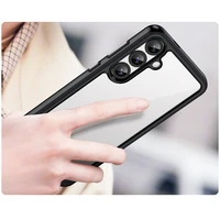 Kosmosa viedtālruņa apvalks Samsung Galaxy A36 ar elastīgu rāmi - melns