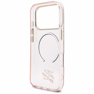 Karl Lagerfeld IML KL Script Logo MagSafe Maciņš for iPhone 17 Pro Max - rozā