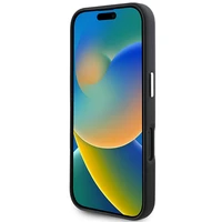 Karl Lagerfeld FW Metal Plate Magnētiskais iPhone 16 Plus viedtālruņa apvalks - melns