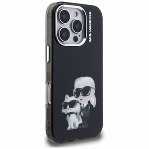 Karl Lagerfeld IML Aquarelle Karl & Choupette & Logo iPhone 16 Pro macins - melns