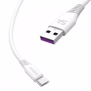 USB Kabelis Dudao L2T balts Type-C 100cm (līdz 5A)