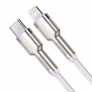 USB-C kabelis Lightning ierīcēm Baseus Cafule, PD, 20W, 2m (balts)