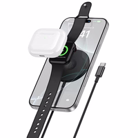 Borofone Bezvadu indukcijas lādētājs BQ41 Glory 3 in 1 15W melns