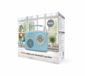Setty Bluetooth skaļrunis ar radio Retro P350 zils