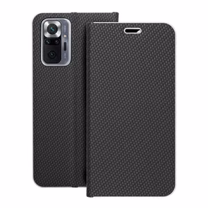 LUNA grāmatas apvalks Xiaomi Redmi Note 10 Pro melns