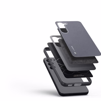 Dux Ducis Fino viedtālruņa apvalks Samsung Galaxy S23+ ar silikona rāmi pelēks