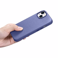 iCarer ādas apvalks iPhone 14 Gaiši violets (WMI14220705-LP) (MagSafe saderīgs)