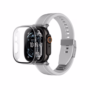AmazingThing Radix Glass Screen Protector with Case for Apple Watch UItra 3 49mm - Clear