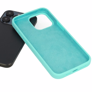 Silikona Lite viedtālruņa apvalks Iphone 15 Pro piparmētru