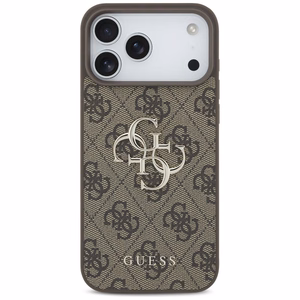 GUESS GUE005598 (4G PU Big Logo) aizsargvāciņš ierīcei iPhone 18 Pro Max / 17 Pro Max, krāsa – brūna