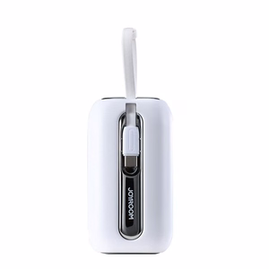 Joyroom mini portatīvais lādētājs 10000mAh Colorful Series 22.5W ar 2 iebūvētiem USB C un Lightning kabeļiem rozā (JR-L012)
