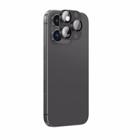 AmazingThing aviācijas klases sakausējuma rūdītais stikls objektīvam iPhone 16 Pro / 16 Pro Max - melns