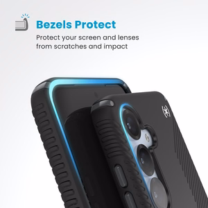 Speck Presidio2 Grip Magnet vāciņš ierīcei Samsung Galaxy S25 / S24, melns / slānekļa pelēks