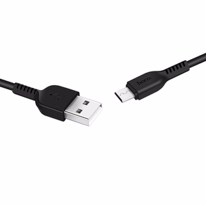 USB kabelis Hoco X20 USB-A uz MicroUSB 2.0m melns