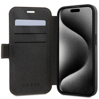 Guess 4G Metāla logotipa apvalks iPhone 15 Pro Max - brūns