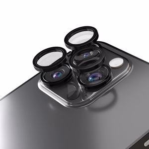 Etteri kameras lēcas aizsargs iPhone 15 Pro / 15 Pro Max melna