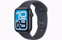 Apple Watch SE (2022) 44mm GPS Aluminum Case Black + sporta siksniņa Black Grade C
