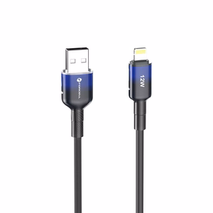 FORCELL F-ENERGY C353 kabelis USB A uz Lightning 2,4A 12W Gradient 1 m melns