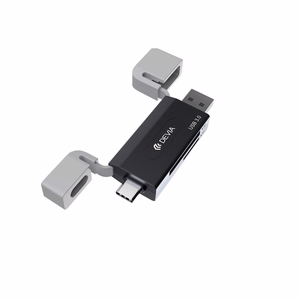 Devia картридер 2in1 EL240 USB/USB-C 3.0 черный