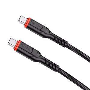 Kabelis USB C uz USB C Hoco 3A 60W 3 m X59 melns