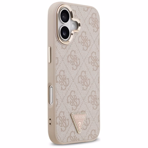 Guess 4G Triangle Logo Magnētiskais viedtālruņa apvalks iPhone 17 - rozā zelts