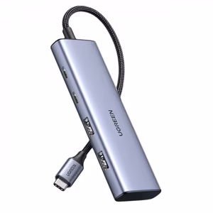 Ugreen CM473 sadalītājs USB-C - 2x USB-A / 2x USB-C 20cm - pelēks