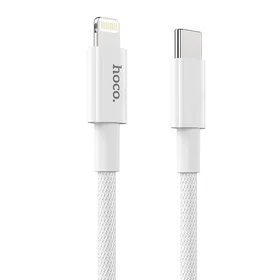 Kabelis USB C uz Lightning Hoco PD 3A 20W 1 m X56 balts