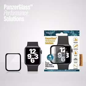 PanzerGlass Izliekts antibakteriāls rūdītais stikls Apple Watch 4/5/6/SE - 40mm - melns