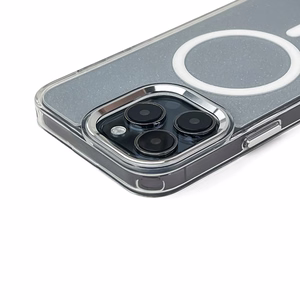 Mirdzošs apvalks MagSafe iPhone 16 Pro - balts ar spīdumiem