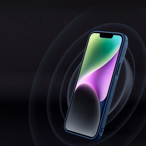 Nillkin Textured S Case для iPhone 14, бронированный чехол с защитой камеры, синий